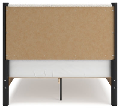 Cadmori Full Upholstered Panel Bed, Dresser and Mirror - B2616B5