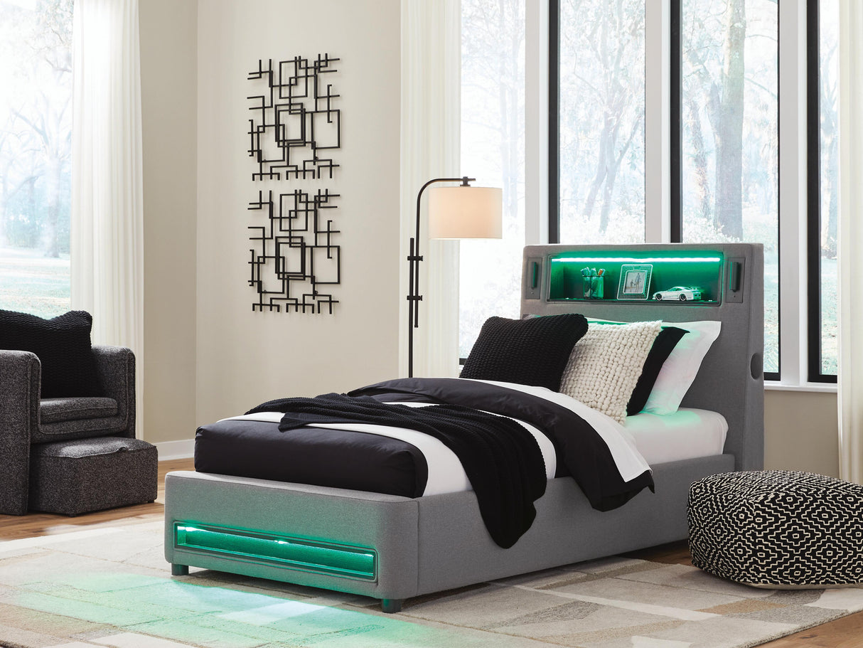Verishaw Twin Upholstered Bed - PCB2721B23