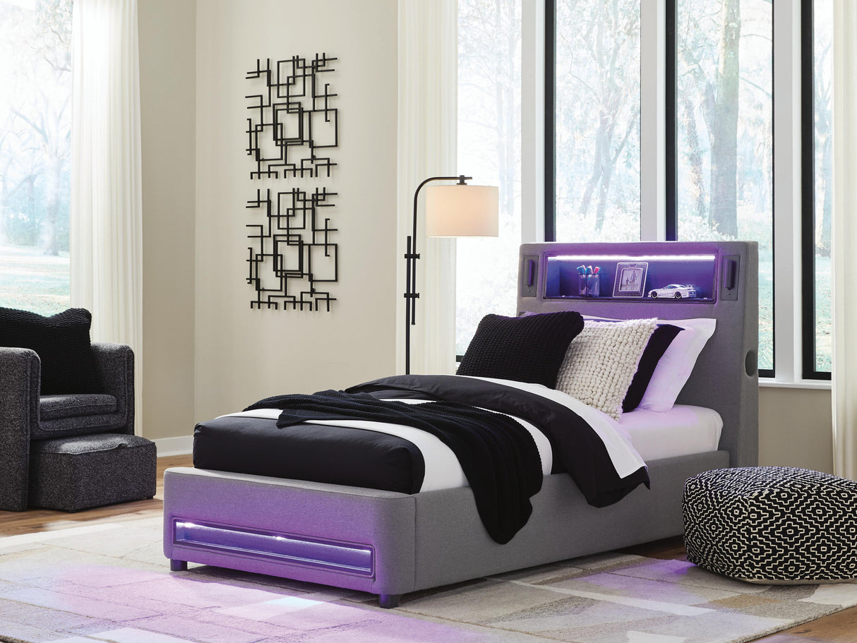 Verishaw Twin Upholstered Bed - PCB2721B23