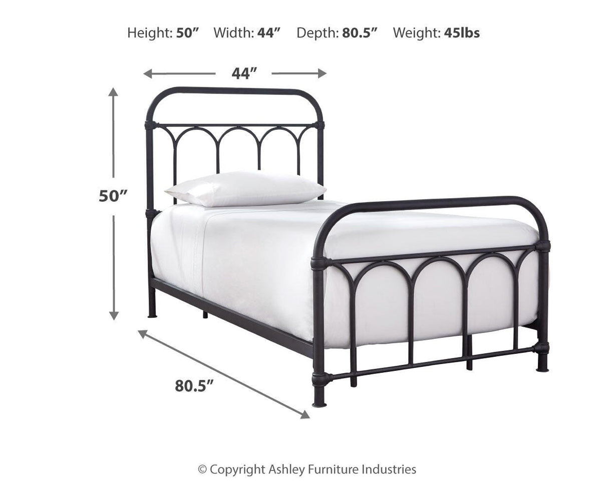Nashburg Twin Metal Bed - B280-671