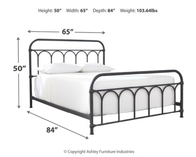 Nashburg Queen Metal Bed - B280-681