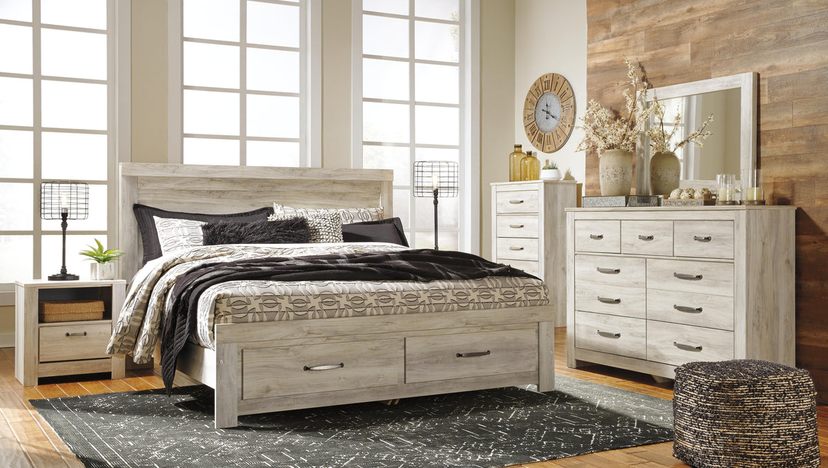 Bellaby King Platform Bed with 2 Storage Drawers - B331B9