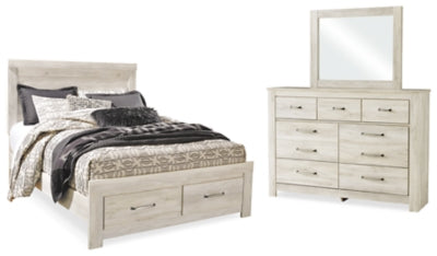 Bellaby Queen Panel Storage Bed, Dresser and Mirror - B331B5