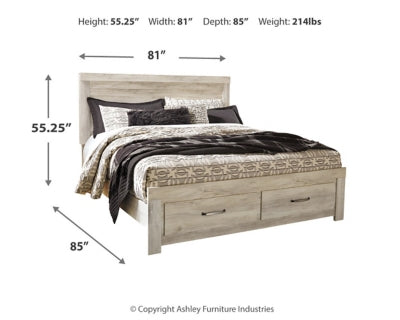 Bellaby King Panel Storage Bed, Dresser, Mirror and 2 Nightstands - B331B19