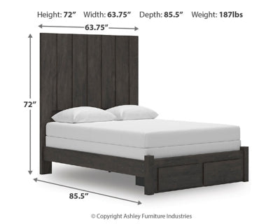 Fraluna Queen Panel Storage Bed - PCB3370B4