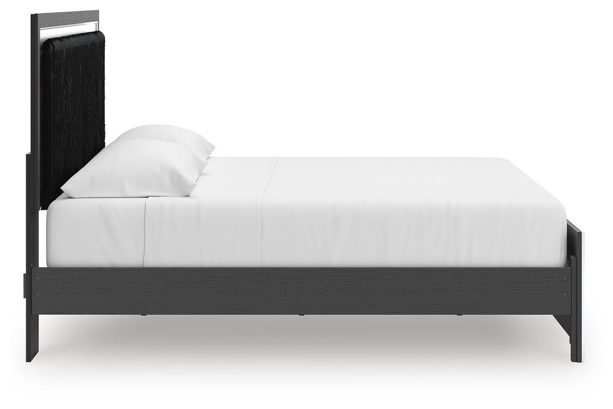 Zuraleus King Upholstered Panel Platform Bed - PCB3380B10