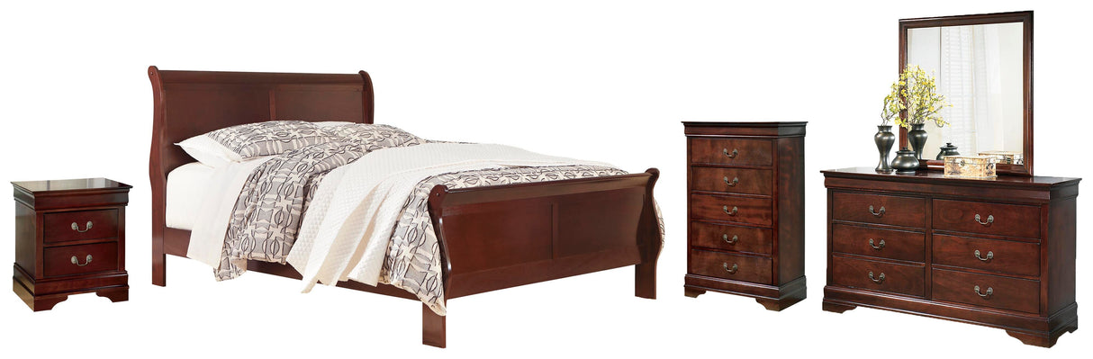 Alisdair Queen Sleigh Bed, Dresser, Mirror, Chest and Nightstand - B376B12