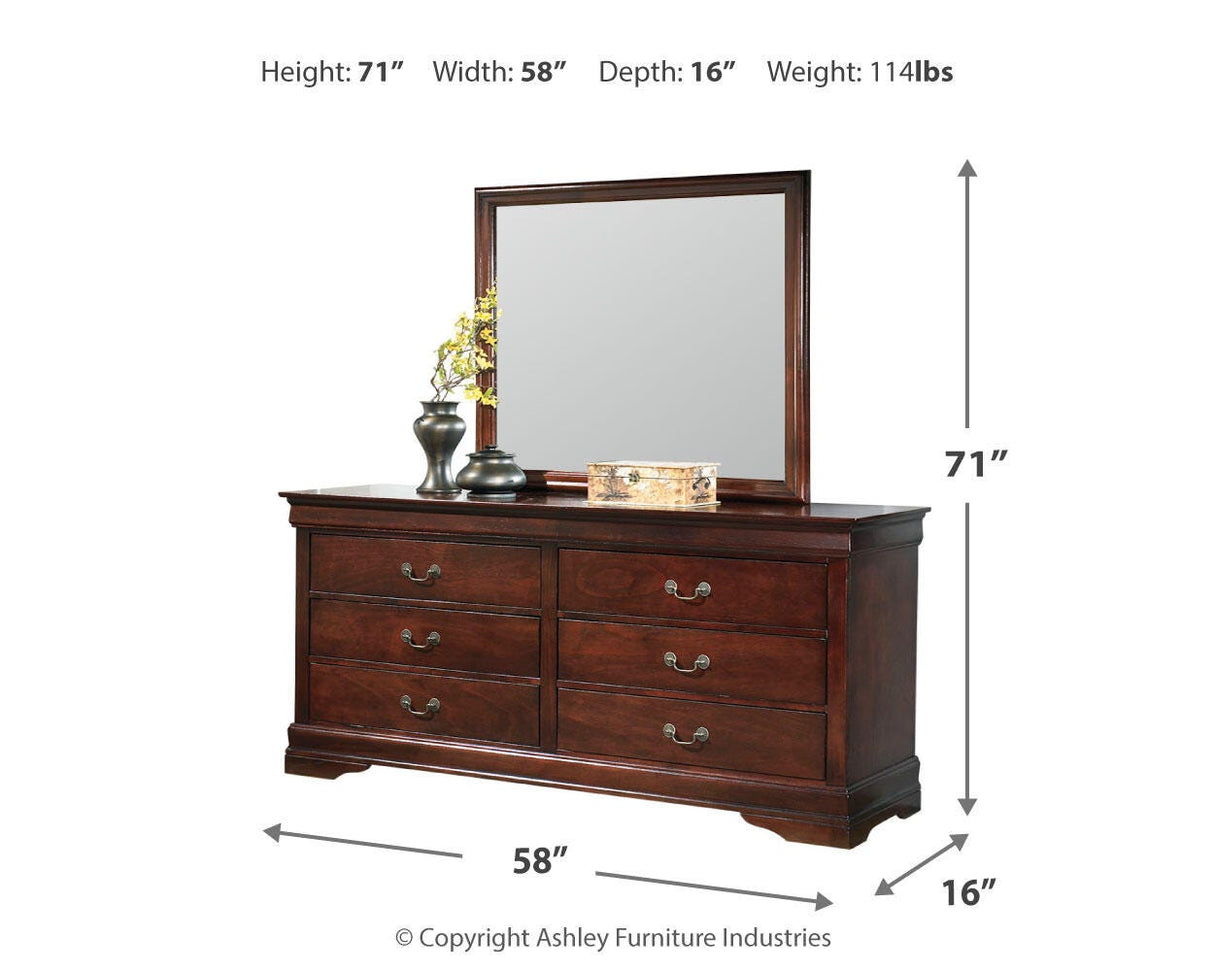 Alisdair King Sleigh Bed, Dresser, Mirror and Nightstand - B376B13
