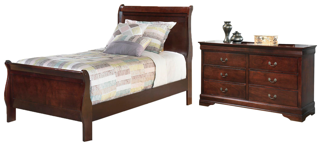 Alisdair Twin Sleigh Bed and Dresser - B376B20