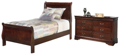 Alisdair Twin Sleigh Bed and Dresser - B376B20
