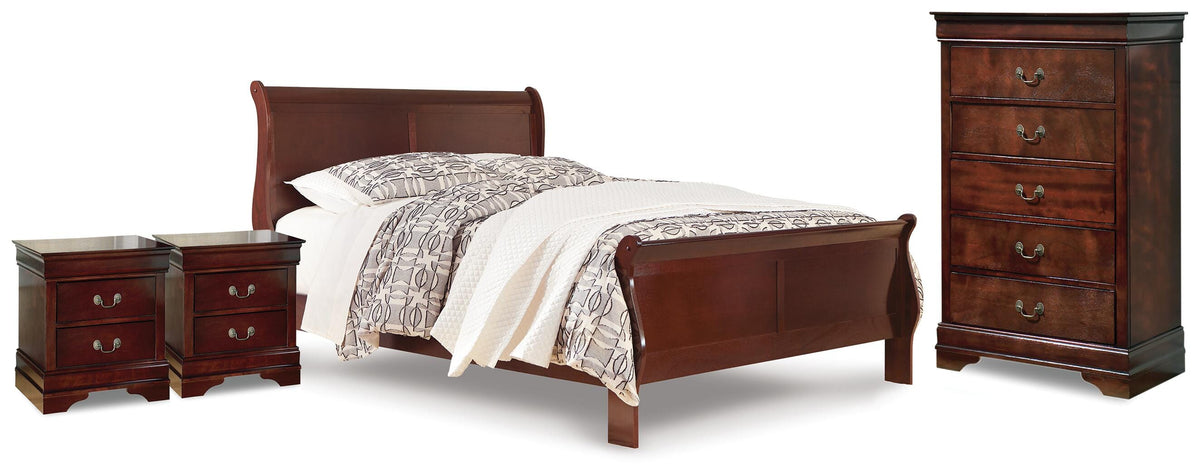 Alisdair Queen Sleigh Bed, Chest and 2 Nightstands - B376B25