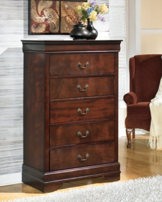 Alisdair Full Sleigh Bed, Dresser, Mirror, Chest and Nightstand - B376B19