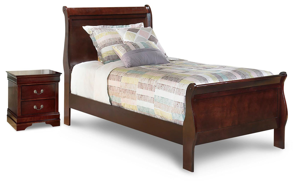 Alisdair Twin Sleigh Bed and Nightstand - B376B38