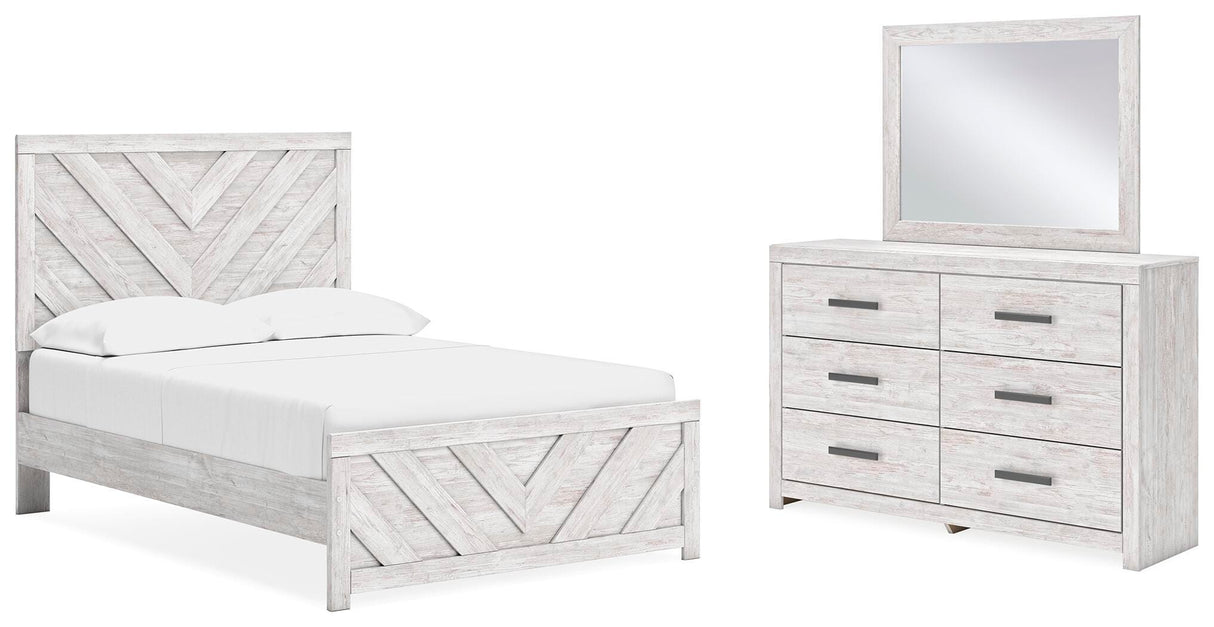 Cayboni Full Panel Bed, Dresser and Mirror - B3788B3