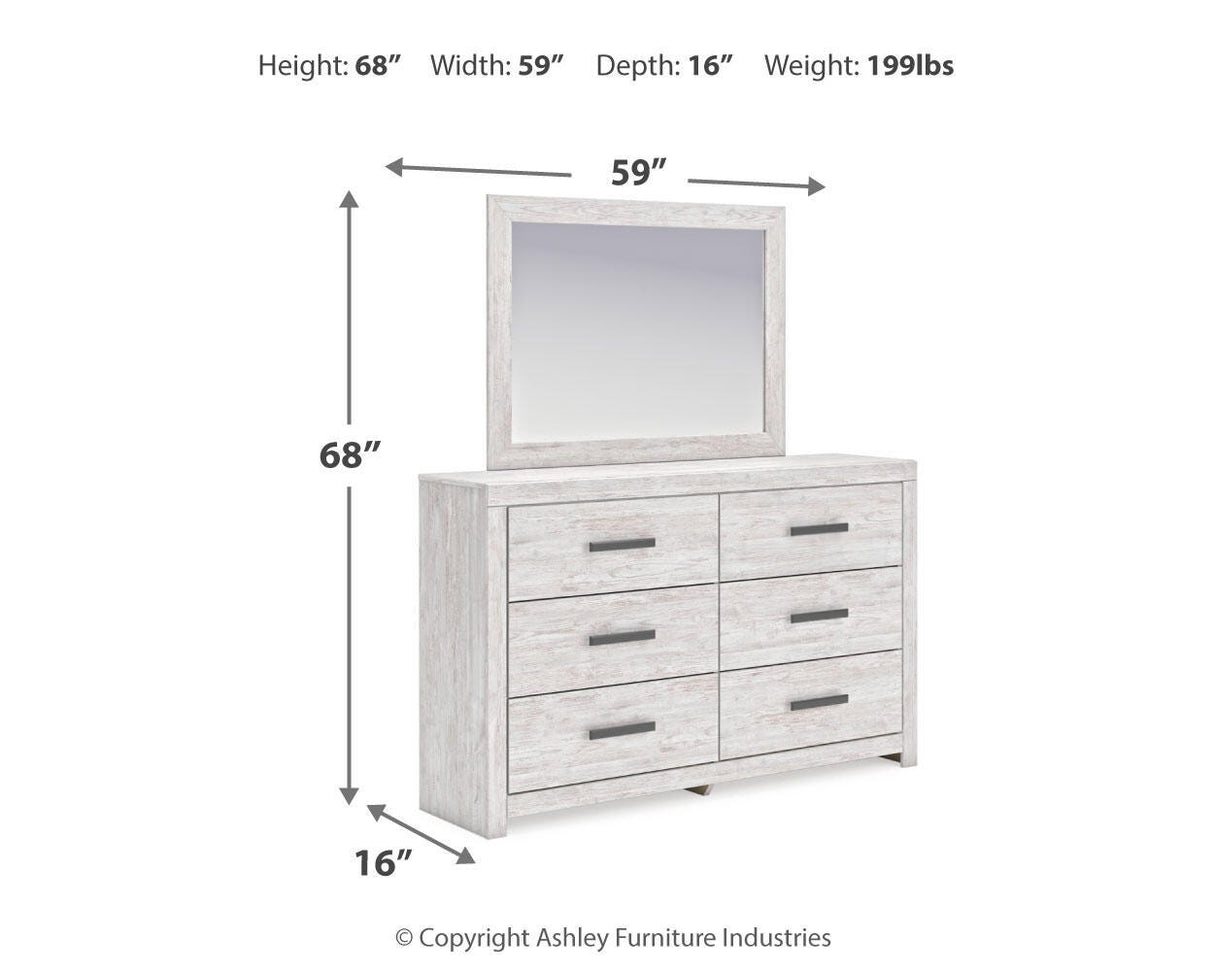 Cayboni Full Panel Bed, Dresser, Mirror and Nightstand - B3788B14