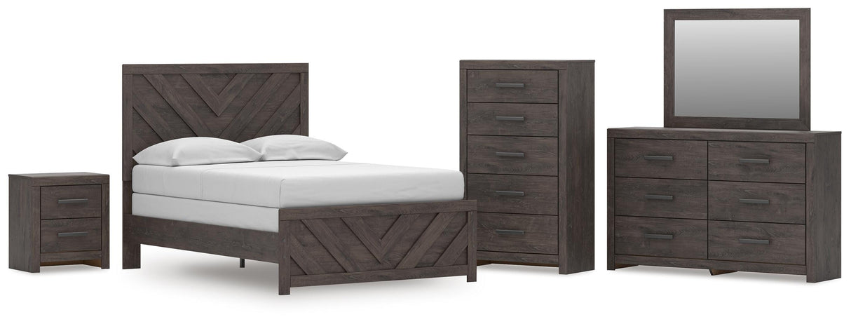 Prendonea Full Panel Bed, Dresser, Mirror, Chest and Nightstand - B3789B12