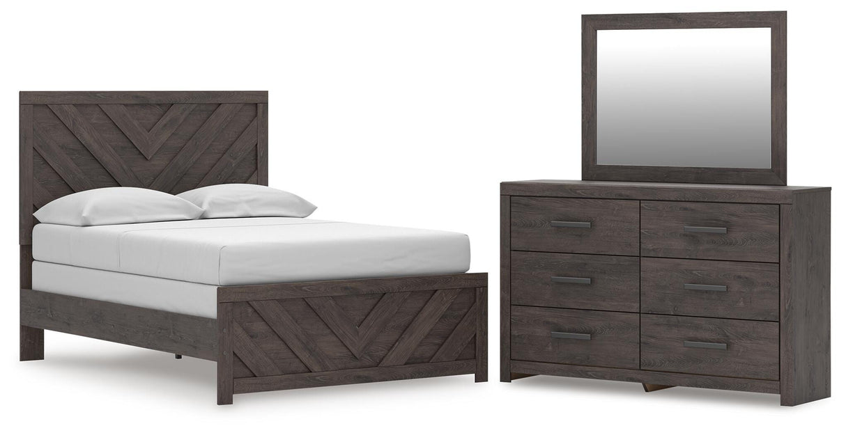 Prendonea Full Panel Bed, Dresser and Mirror - B3789B6