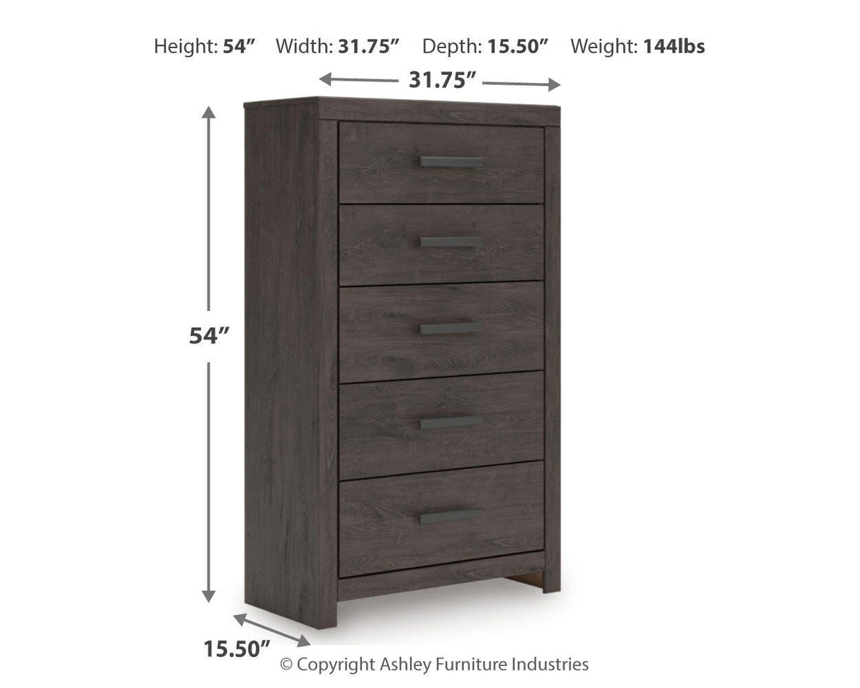 Prendonea Full Panel Bed, Dresser, Mirror, Chest and Nightstand - B3789B12