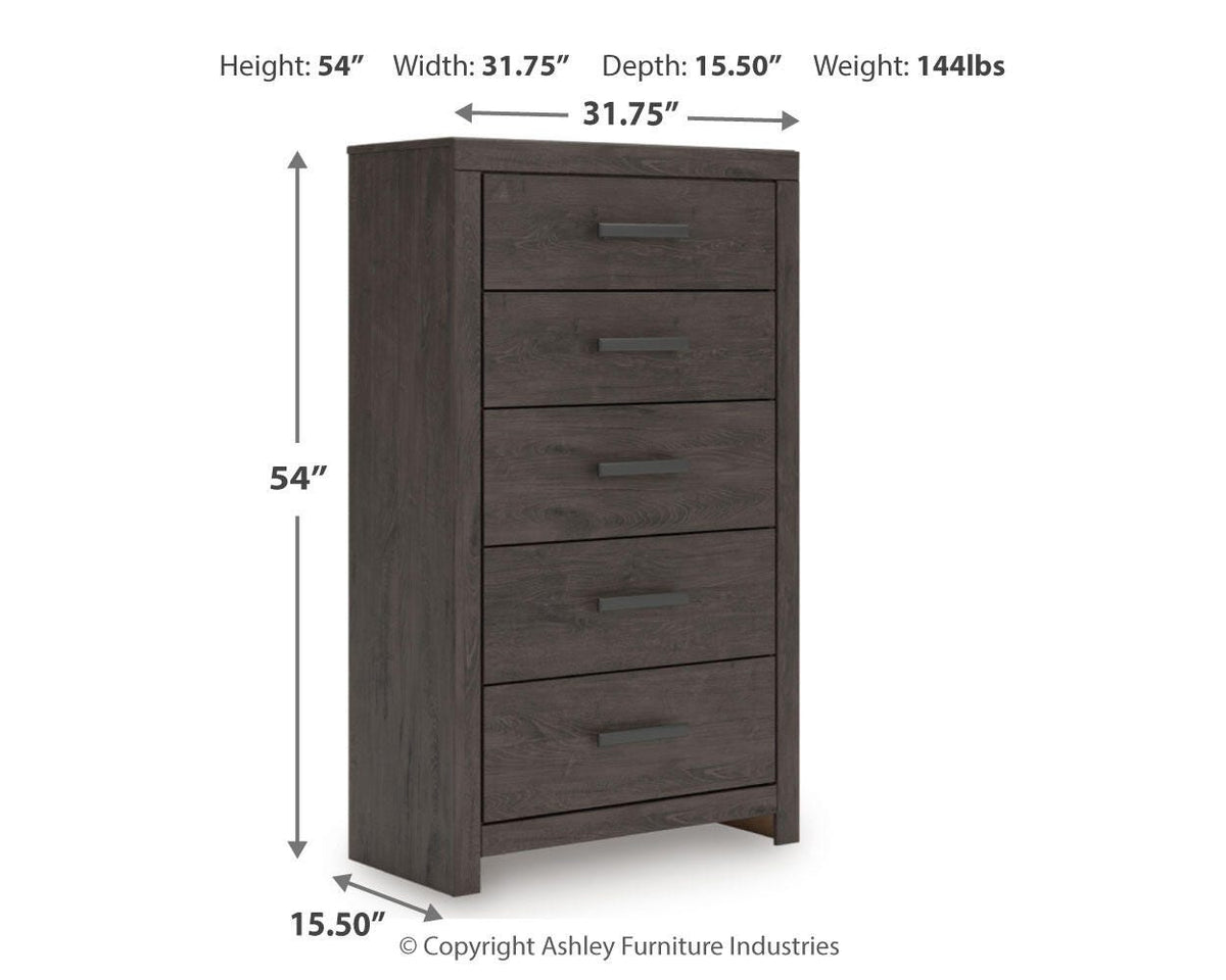 Prendonea Full Panel Bed, Dresser, Mirror, Chest and Nightstand - B3789B12