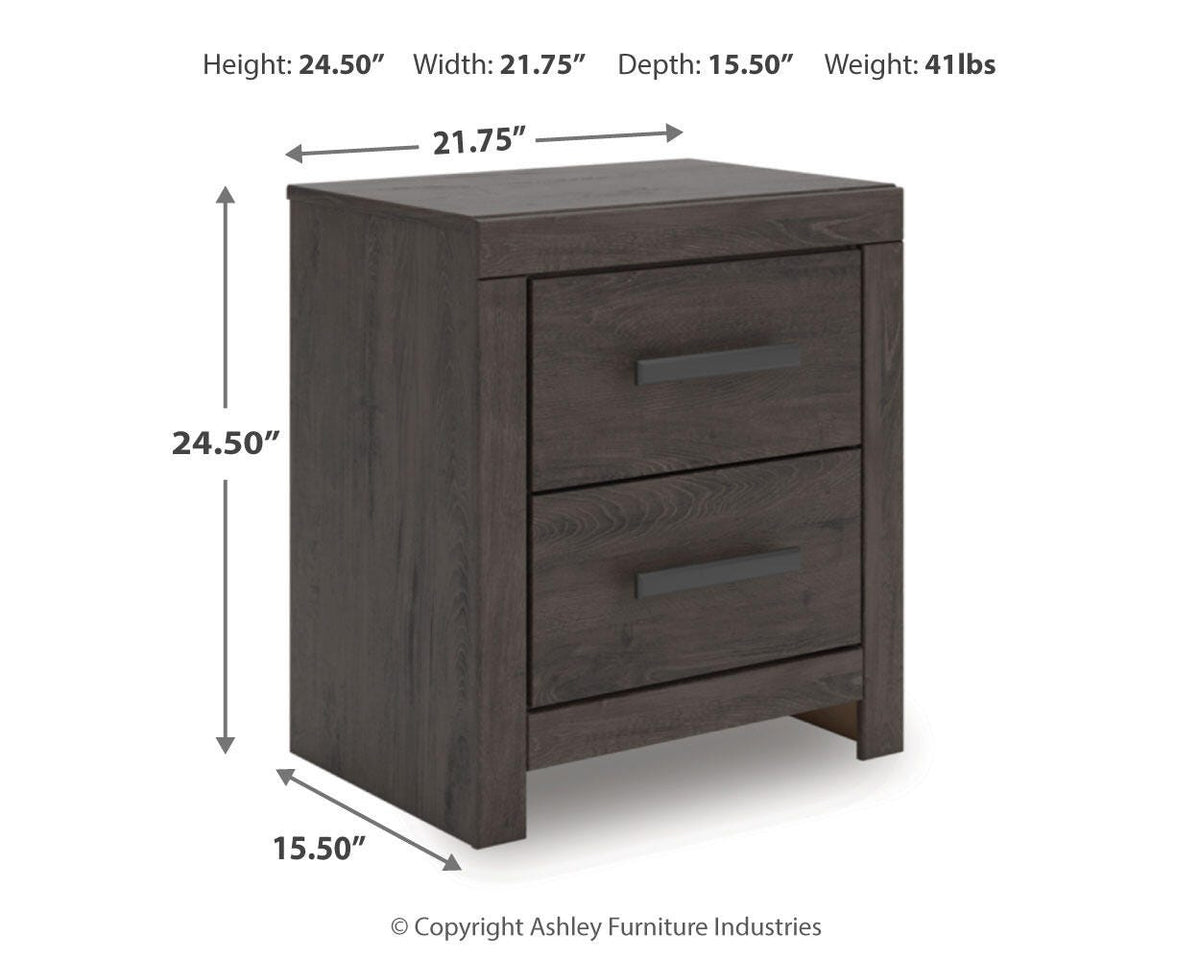 Prendonea King Panel Bed and 2 Nightstands - B3789B14