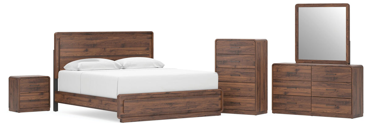 Fortlorn Queen Panel Bed, Dresser, Mirror, 2 Chests and 2 Nightstands - PCB386B12