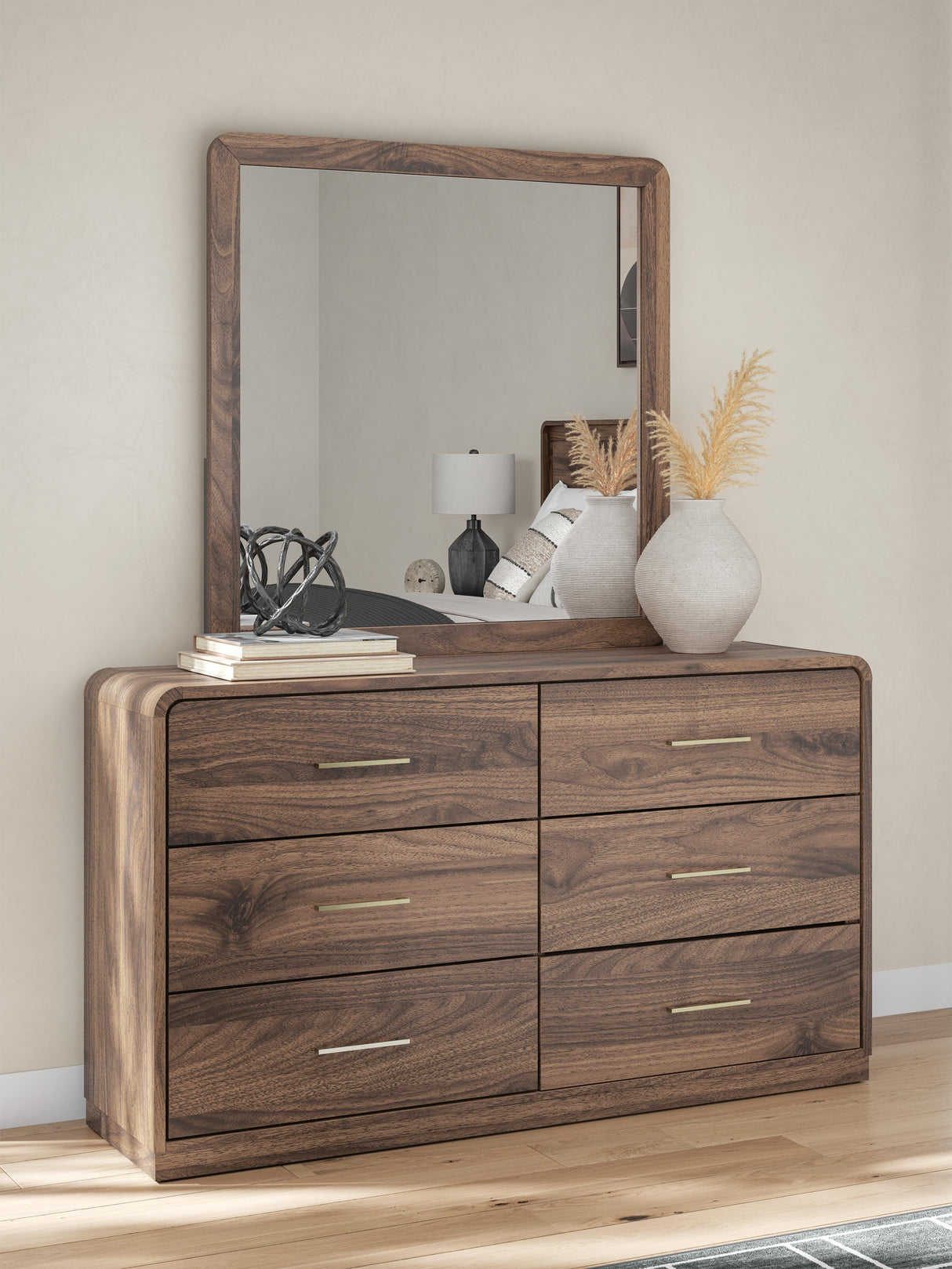 Fortlorn Queen Panel Bed, Dresser, Mirror and Nightstand - PCB386B7