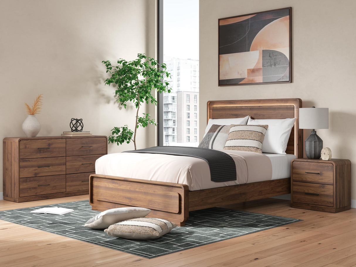 Fortlorn Queen Panel Bed, Dresser and Nightstand - PCB386B6
