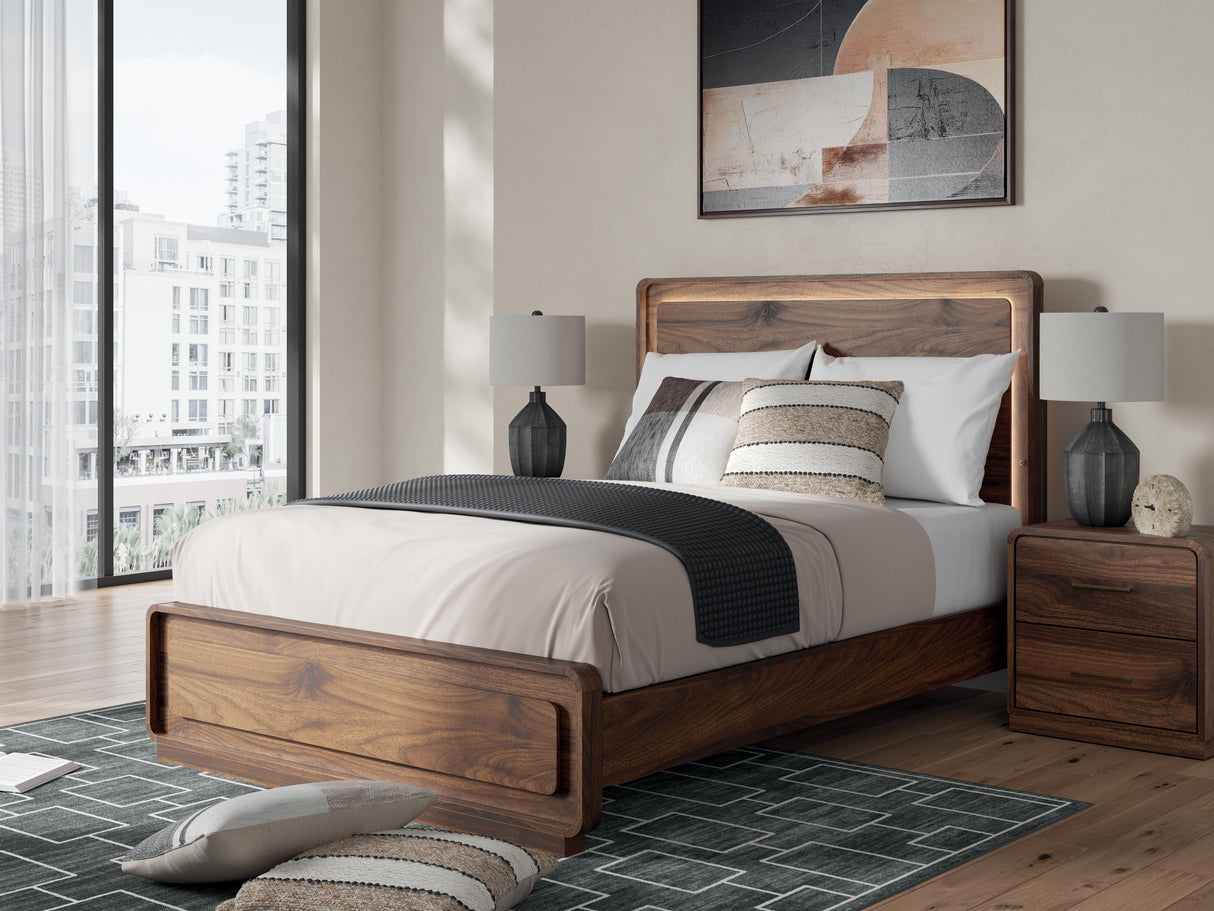 Fortlorn Queen Panel Bed, Dresser, Chest and 2 Nightstands - PCB386B10