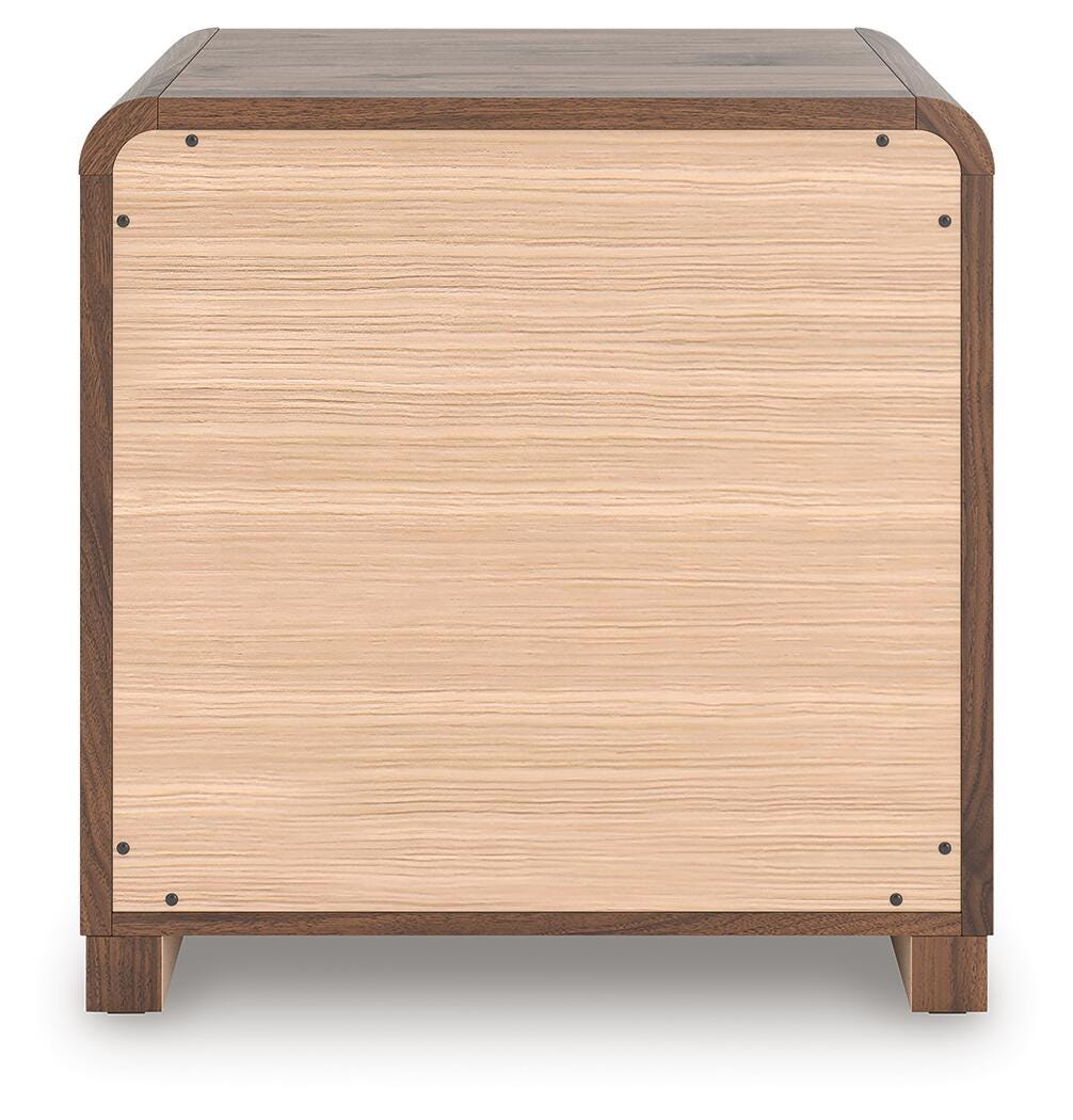 Fortlorn King Panel Bed and 2 Nightstands - PCB386B9