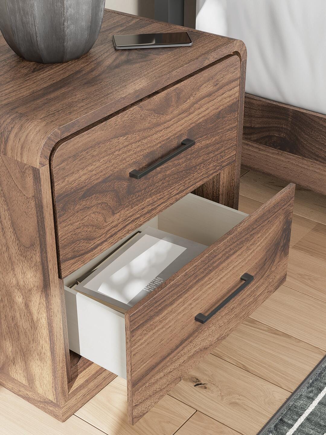 Fortlorn Queen Panel Bed, Dresser, Mirror and Nightstand - PCB386B7