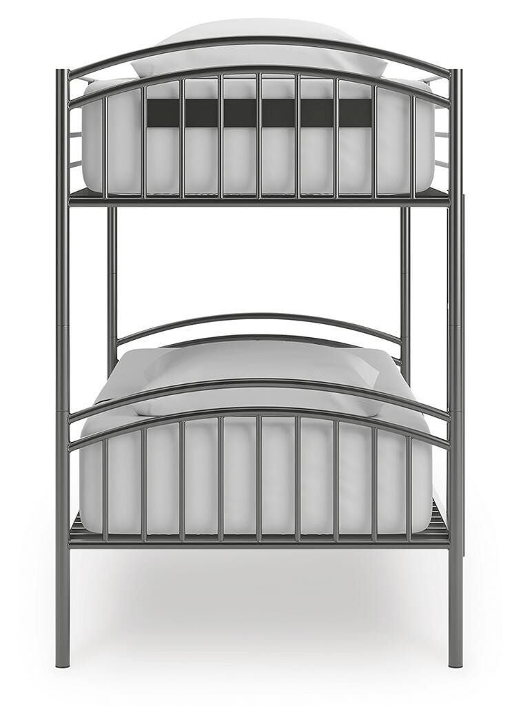 Lanceburg Twin over Twin Bunk Bed and 2 Mattresses - PCB400B1