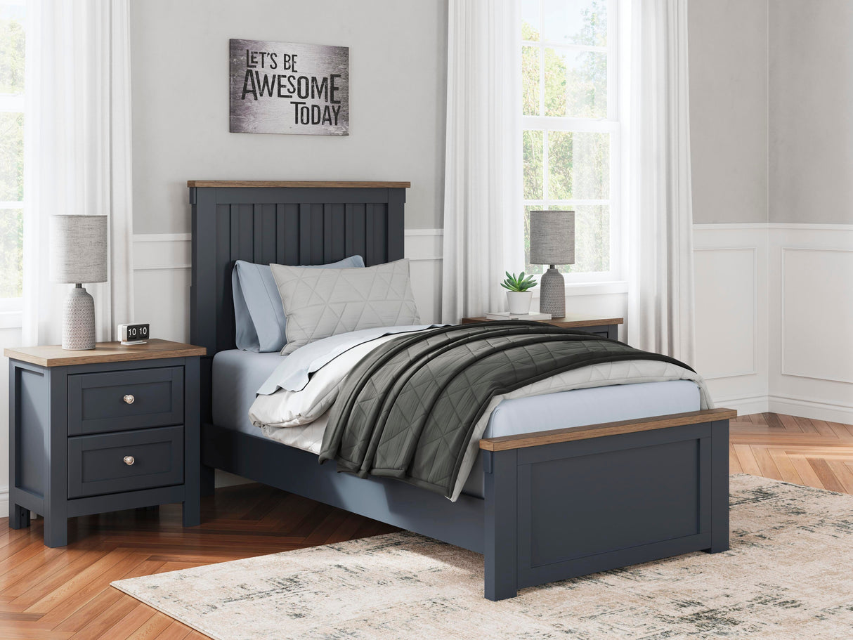Landocken Twin Panel Bed, Chest and Nightstand - B414B19