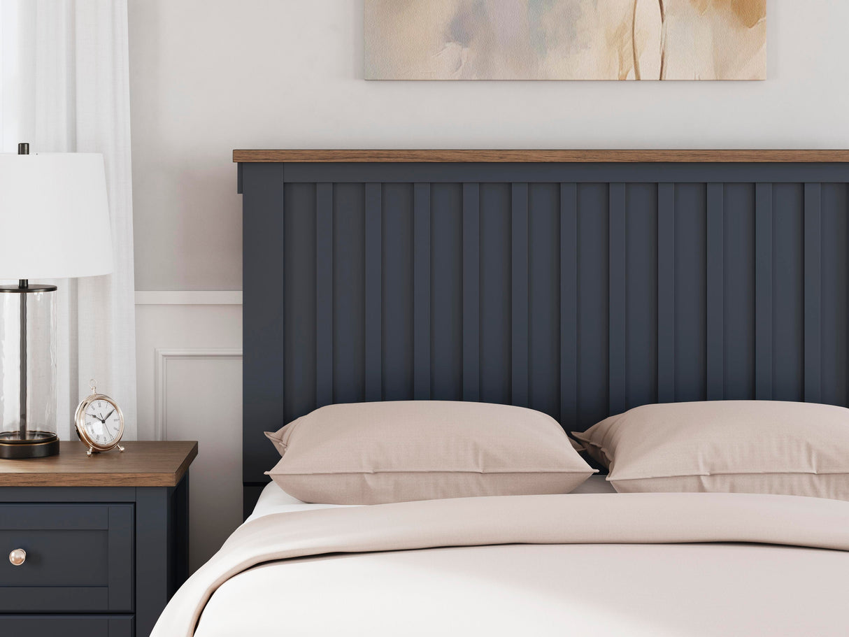 Landocken Full Panel Headboard, Dresser and Mirror - B414B14