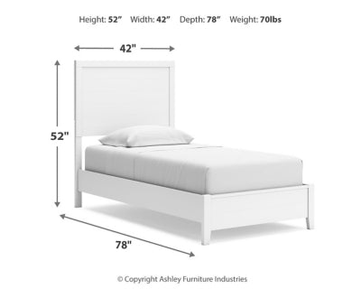 Binterglen Twin Panel Bed, Dresser and Mirror - B427B3