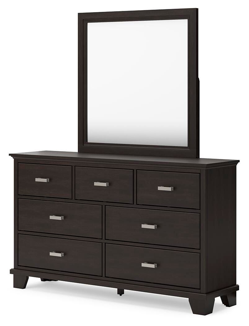Covetown King Panel Bed, Dresser, Mirror and Nightstand - B441B15