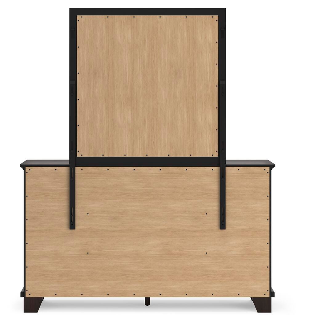 Covetown King Panel Bed, Dresser, Mirror and Nightstand - B441B15