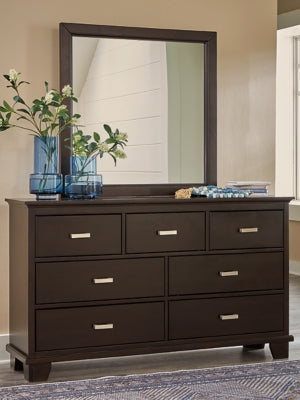Covetown Twin Panel Bed, Dresser and Mirror - B441B3