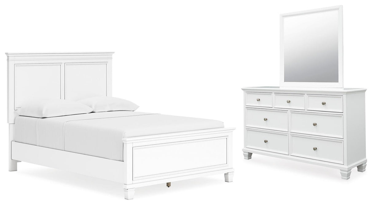 Fortman Full Panel Bed, Dresser and Mirror - B680B9