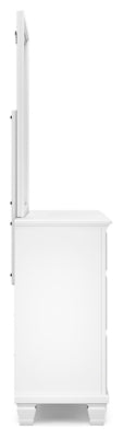 Fortman King Panel Bed, Dresser, Mirror and Nightstand - B680B17