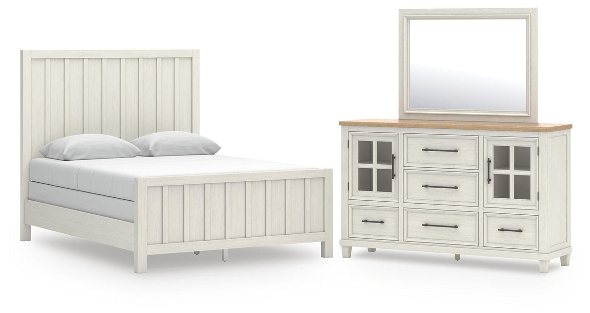 Shaybrock Queen Panel Bed, Dresser and Mirror - B683B3