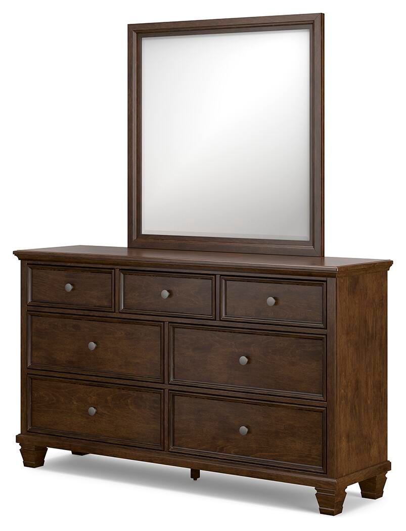Danabrin King Panel Bed, Dresser, Mirror and Nightstand - B685B14