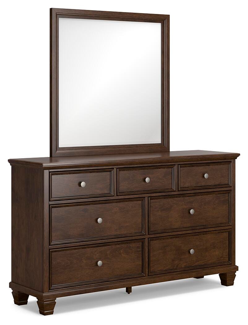 Danabrin King Panel Bed, Dresser, Mirror and Nightstand - B685B14
