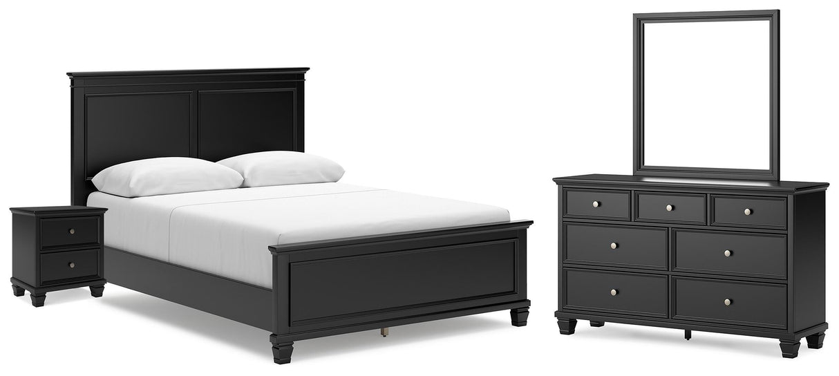 Lanolee Queen Panel Bed, Dresser, Mirror and Nightstand - B687B15
