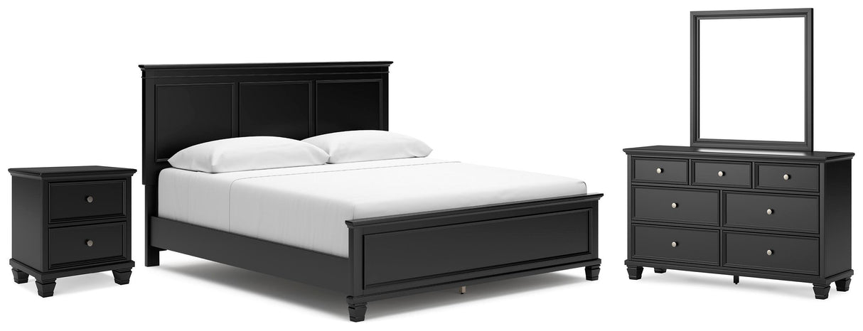 Lanolee King Panel Bed, Dresser, Mirror and Nightstand - B687B31