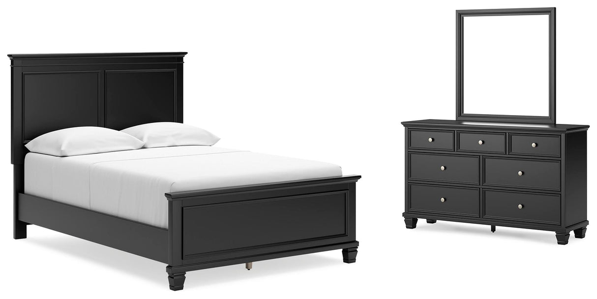 Lanolee Full Panel Bed, Dresser and Mirror - B687B5