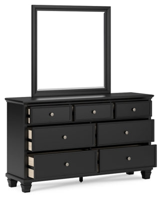 Lanolee King Panel Bed, Dresser, Mirror and 2 Nightstands - B687B29