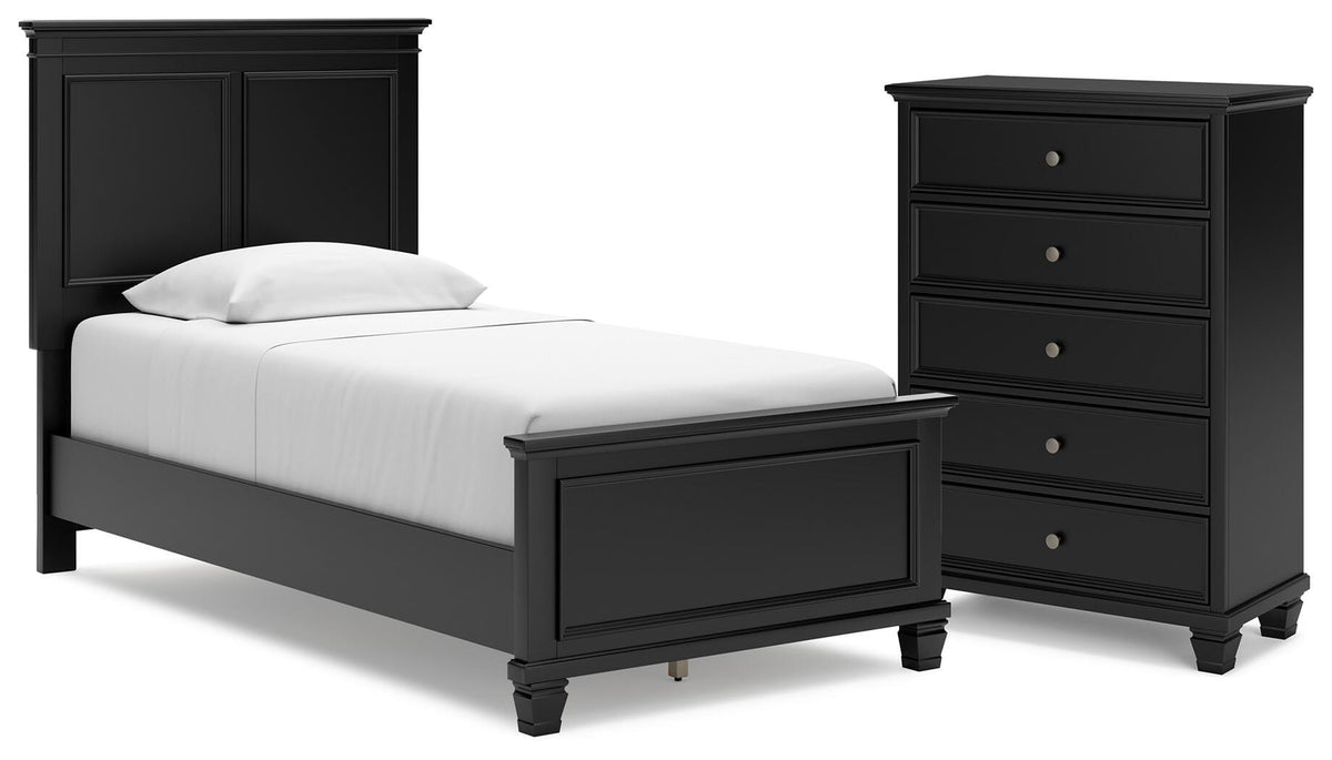 Lanolee Twin Panel Bed and Chest - B687B30