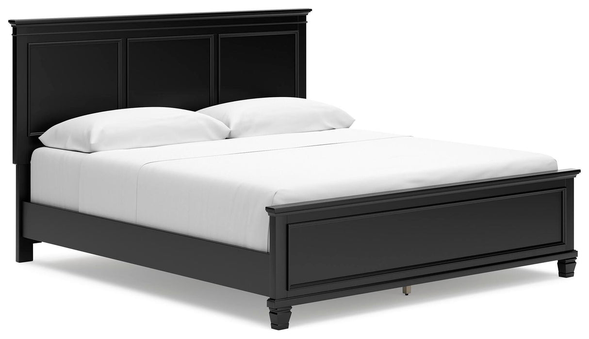 Lanolee California King Panel Bed, Dresser and Mirror - B687B14
