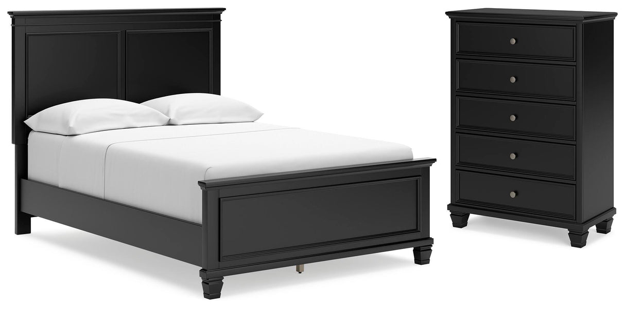 Lanolee Full Panel Bed and Chest - B687B12