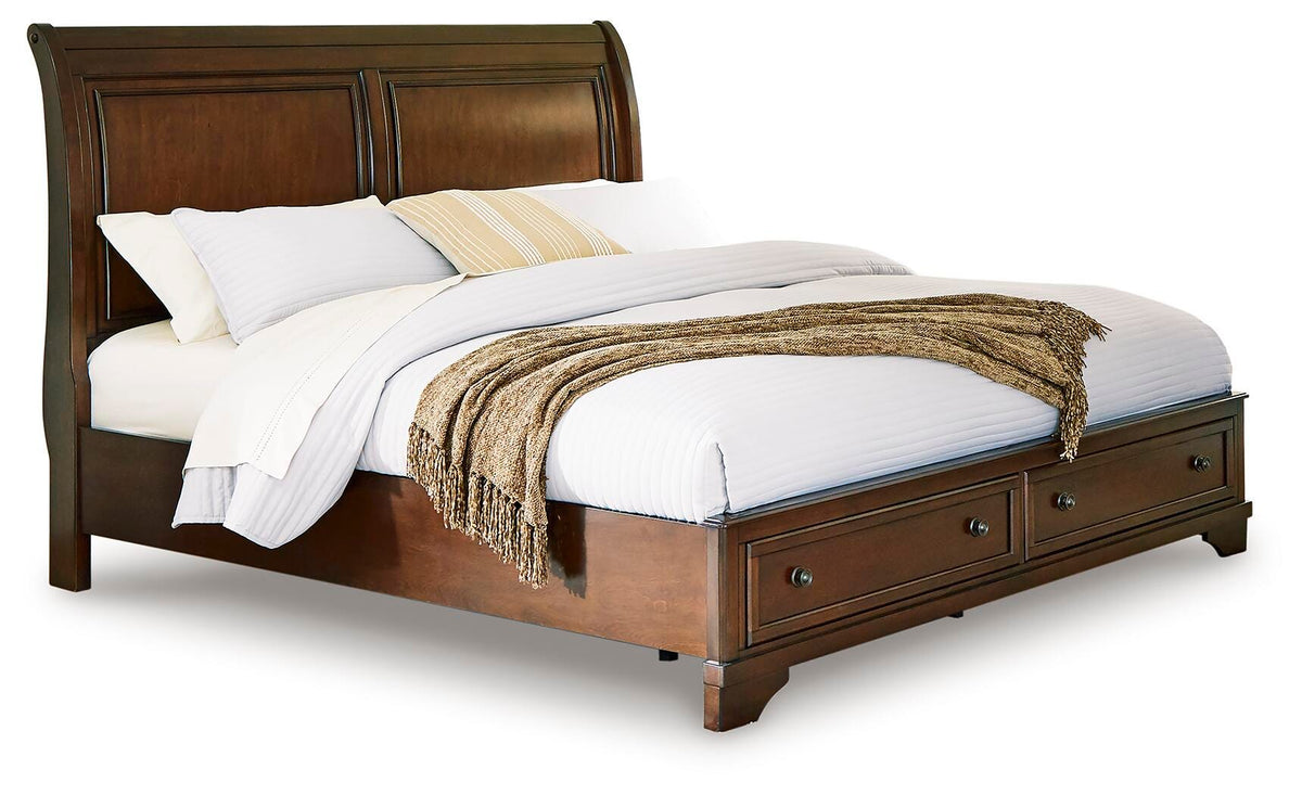 Trellington Queen Sleigh Storage Bed - B716B1